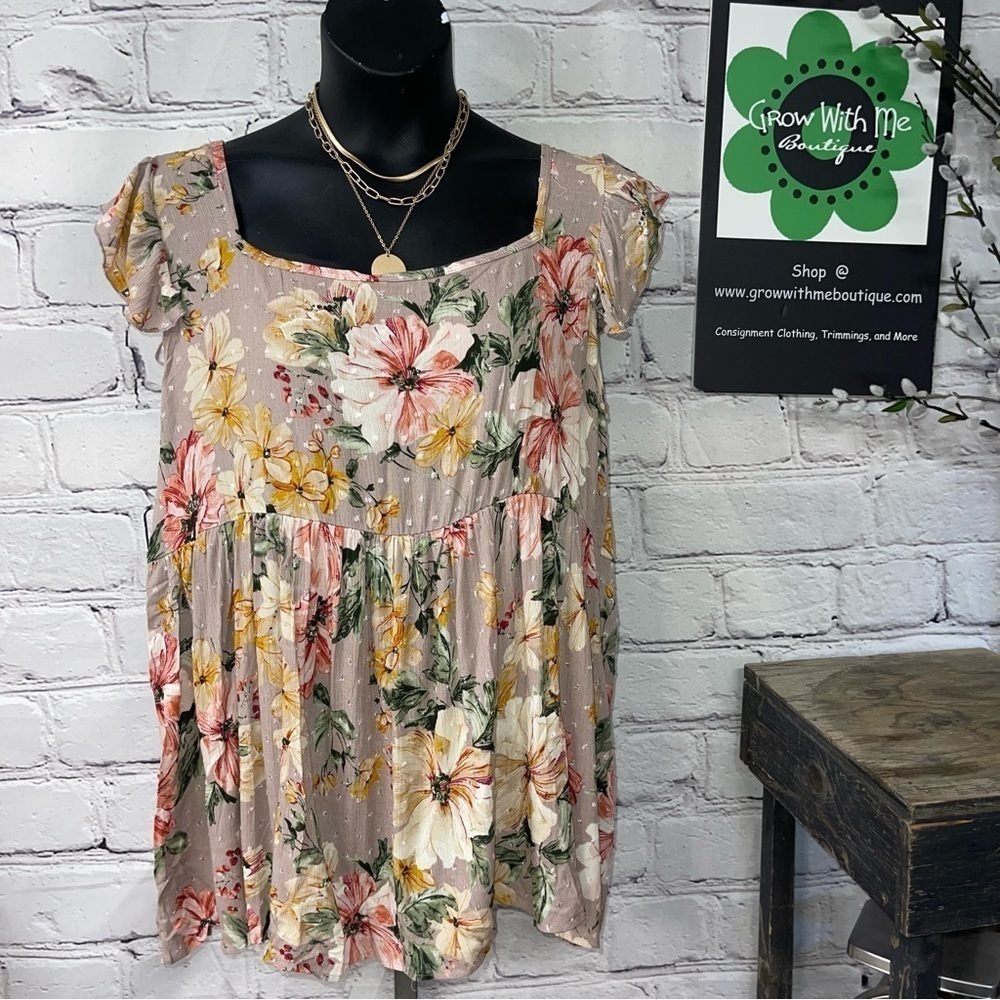 Blakeley mauve Sloan floral boho blouse